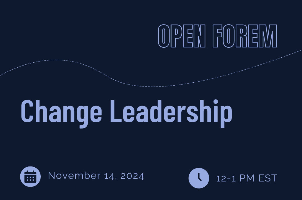 Blue banner for workshop: Change Leadership