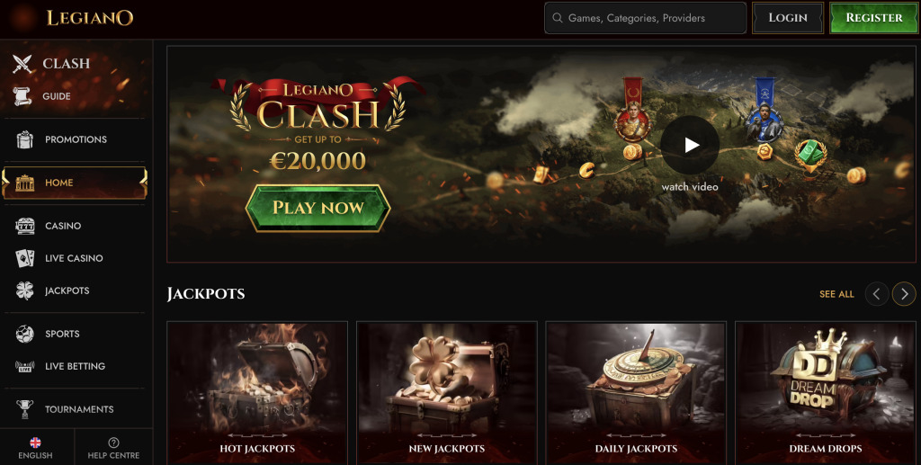 Legiano Casino Italia - Bonus di Benvenuto e Slot Online