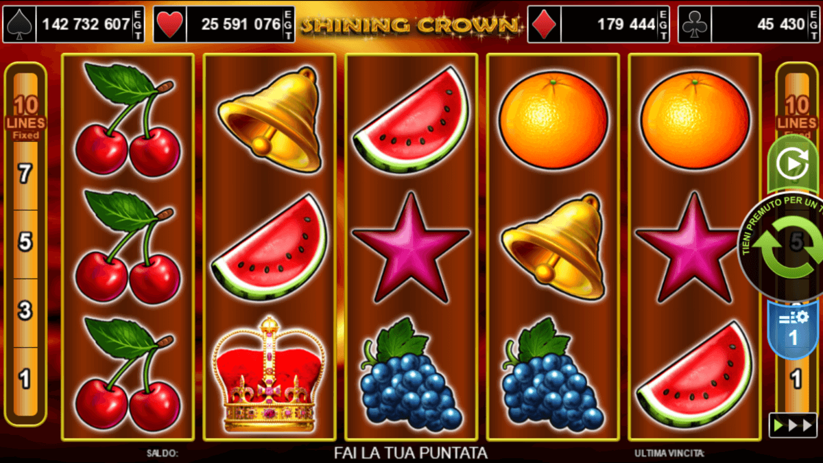 Shining Crown Slot Gratis - Recensione e prova della slot EGT
