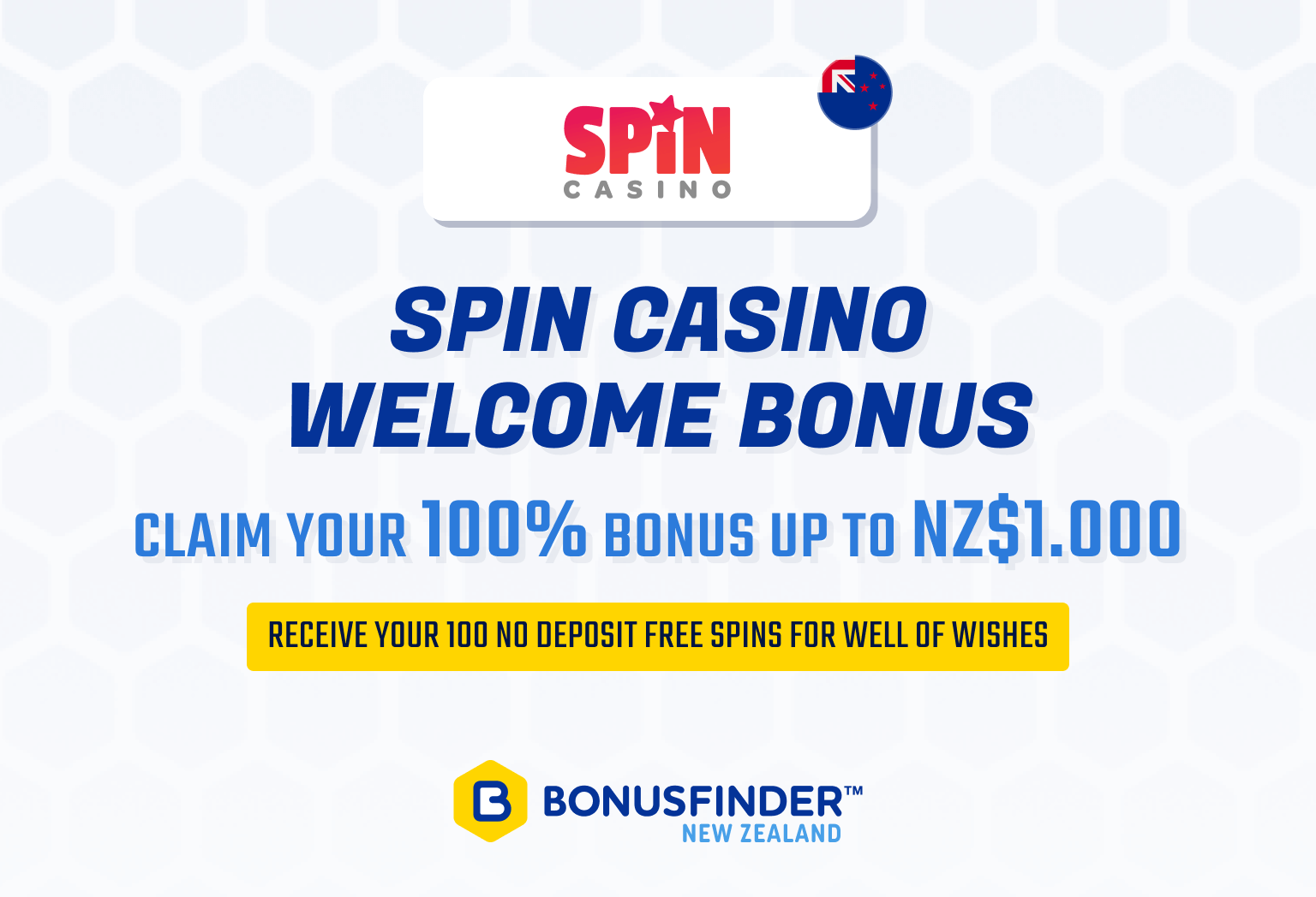 Spin Casino NZ 🎖️ 100 No Deposit Free Spins + $1000 « 2021