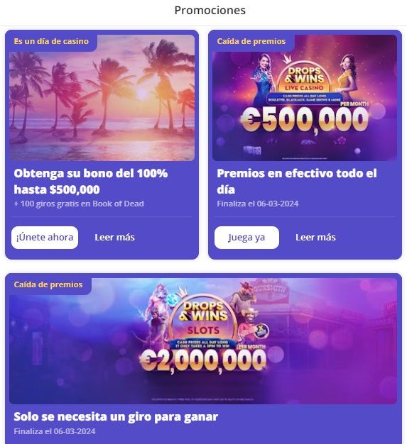 CasinoDays Bono de bienvenida - Guía de Casinos Online Chile