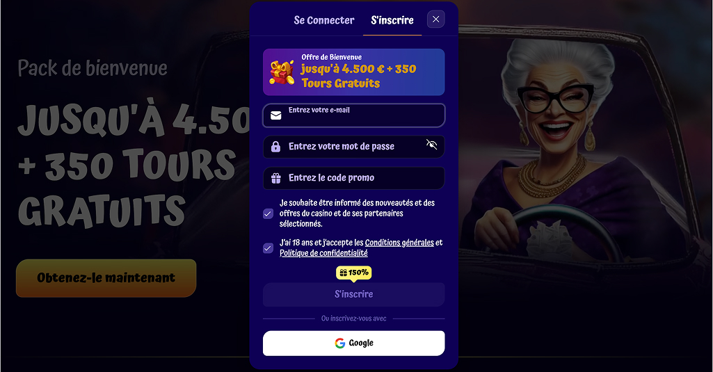 Casino SpinGranny - Profitez d'un bonus Ladder de 4 500