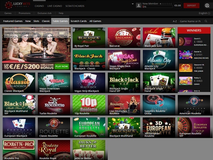 Lucky Bets Casino Online Casino Review