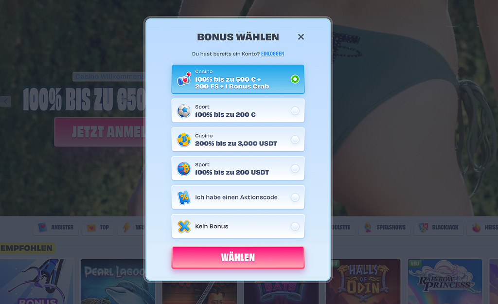 OnlySpins Casino - Nutzen Sie die Gunst der Stunde mit 100 % Bonus