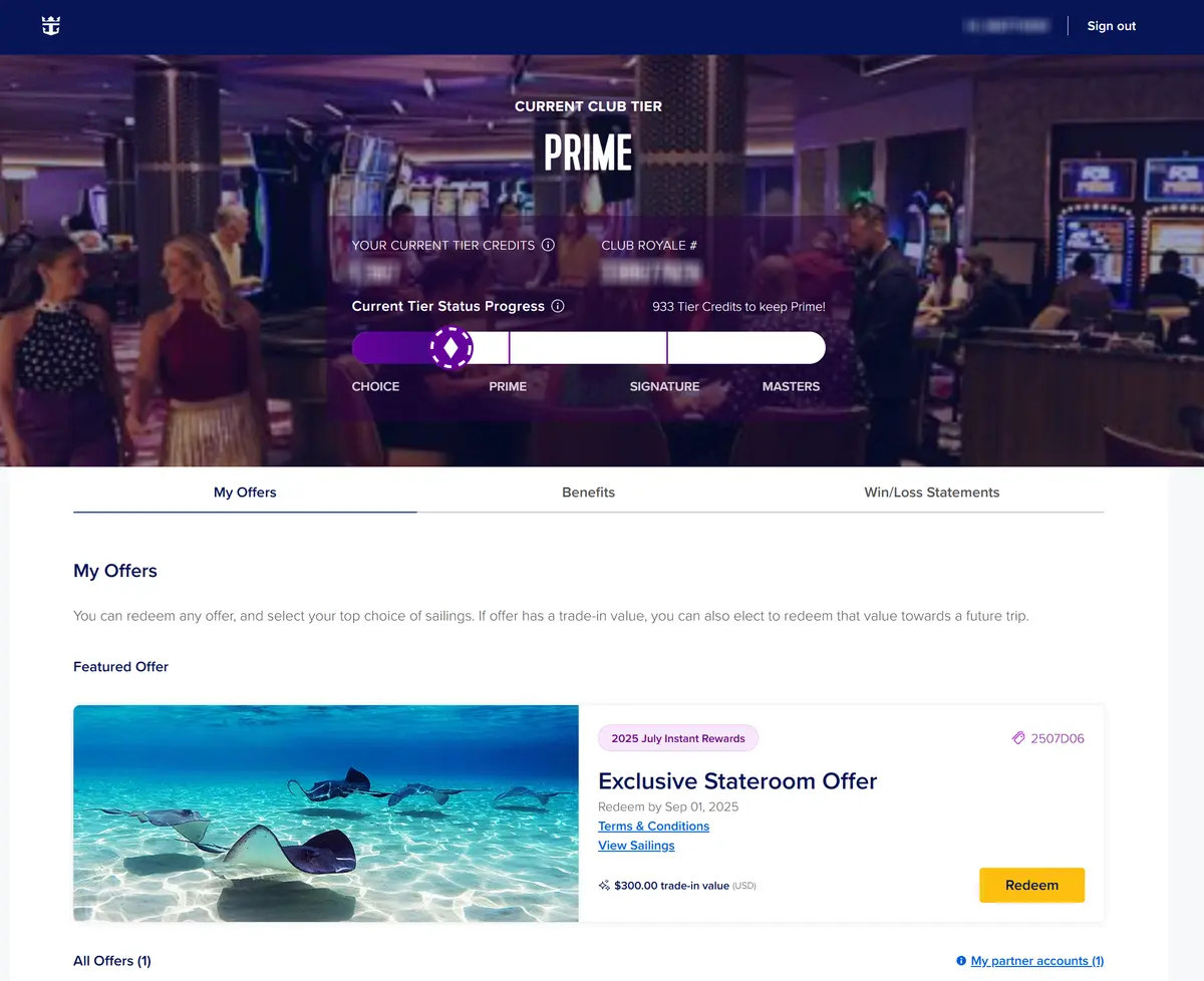New Royal Caribbean casino website makes redeeming free cruises easier ...