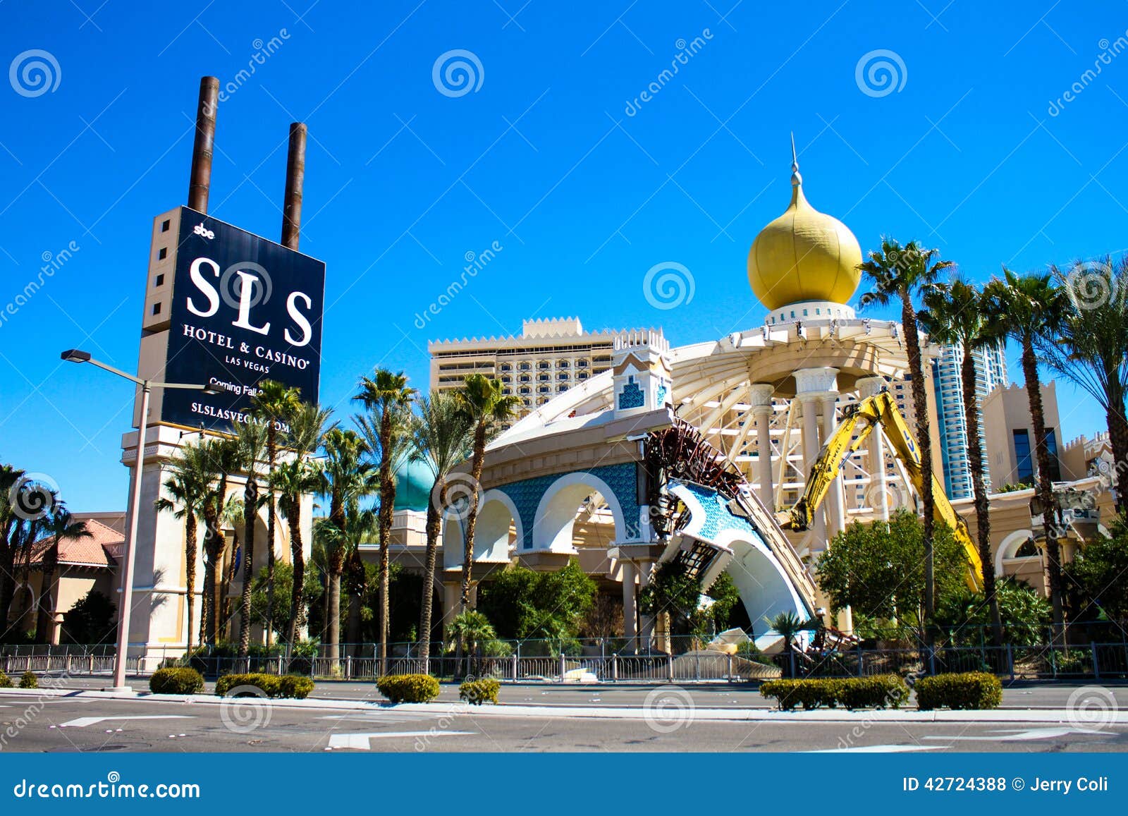Demolition of the Sahara Hotel & Casino. Editorial Stock Photo - Image ...
