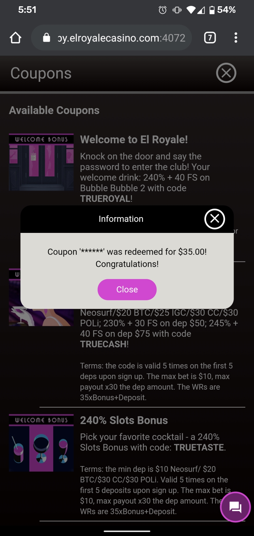 El Royale Casino No Deposit Bonus Codes Nov 2024