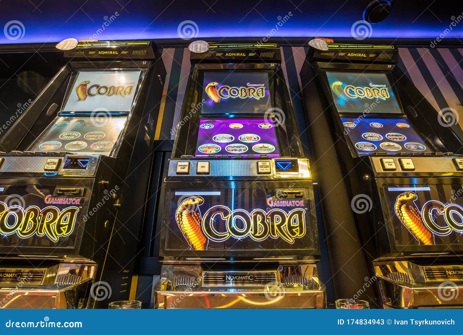 LAS VEGAS, USA - MAY, 2017: Interior of Elite Luxury Vip Casino with ...