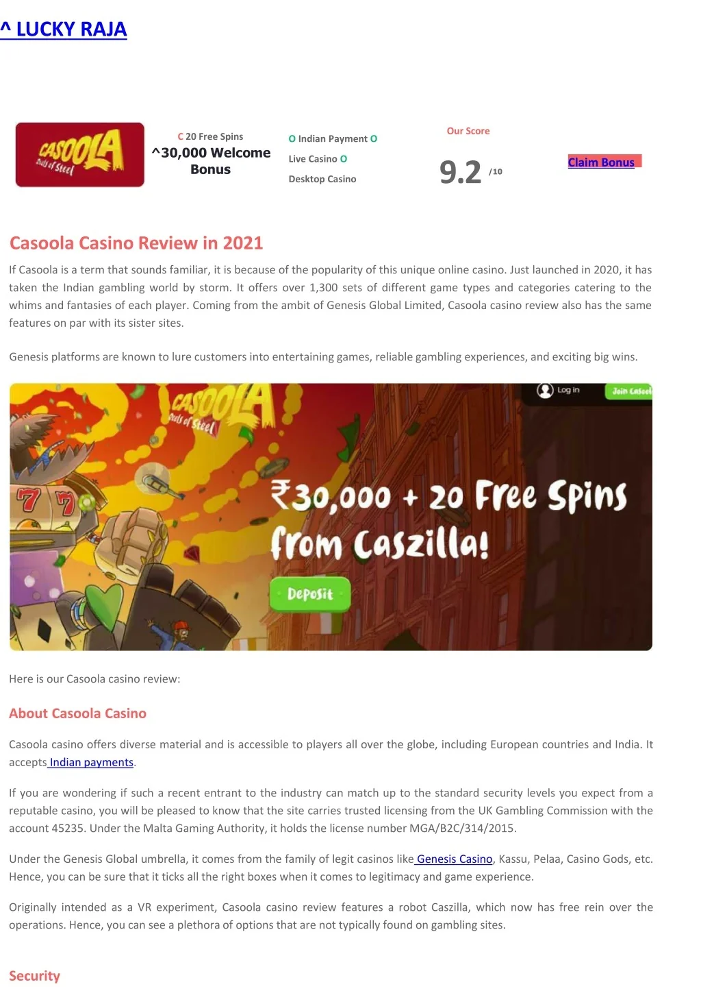 PPT - Casoola Casino Review in 2021 PowerPoint Presentation, free ...