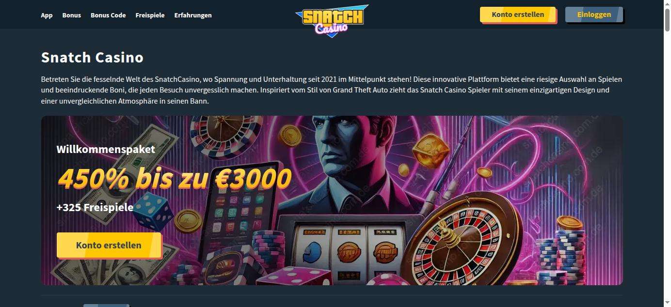 Unlock Exclusive Welcome Bonuses at Snatch Casino for German Players: A ...