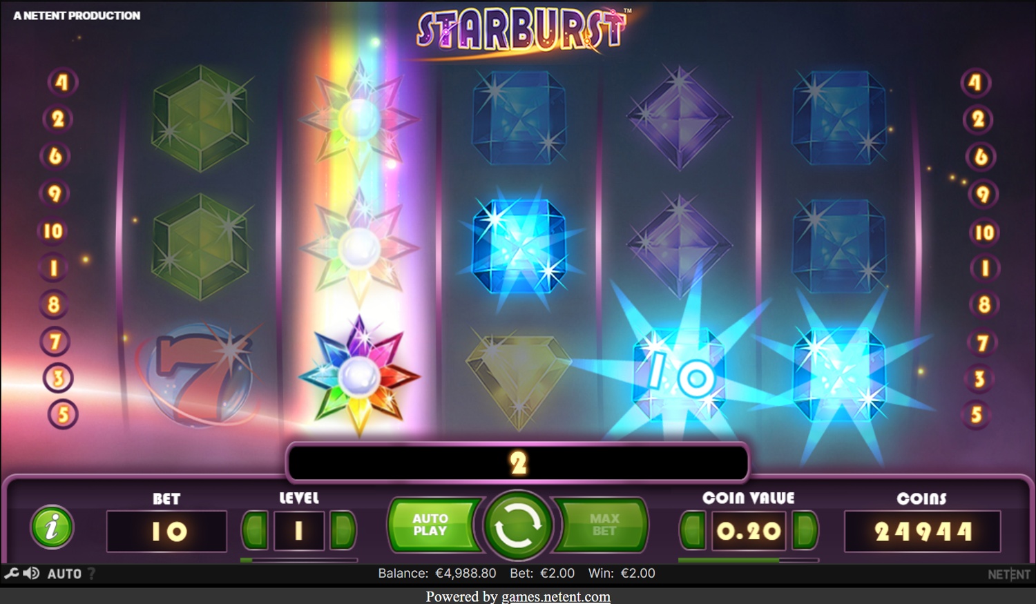 Starburst Anleitung und Spielregeln