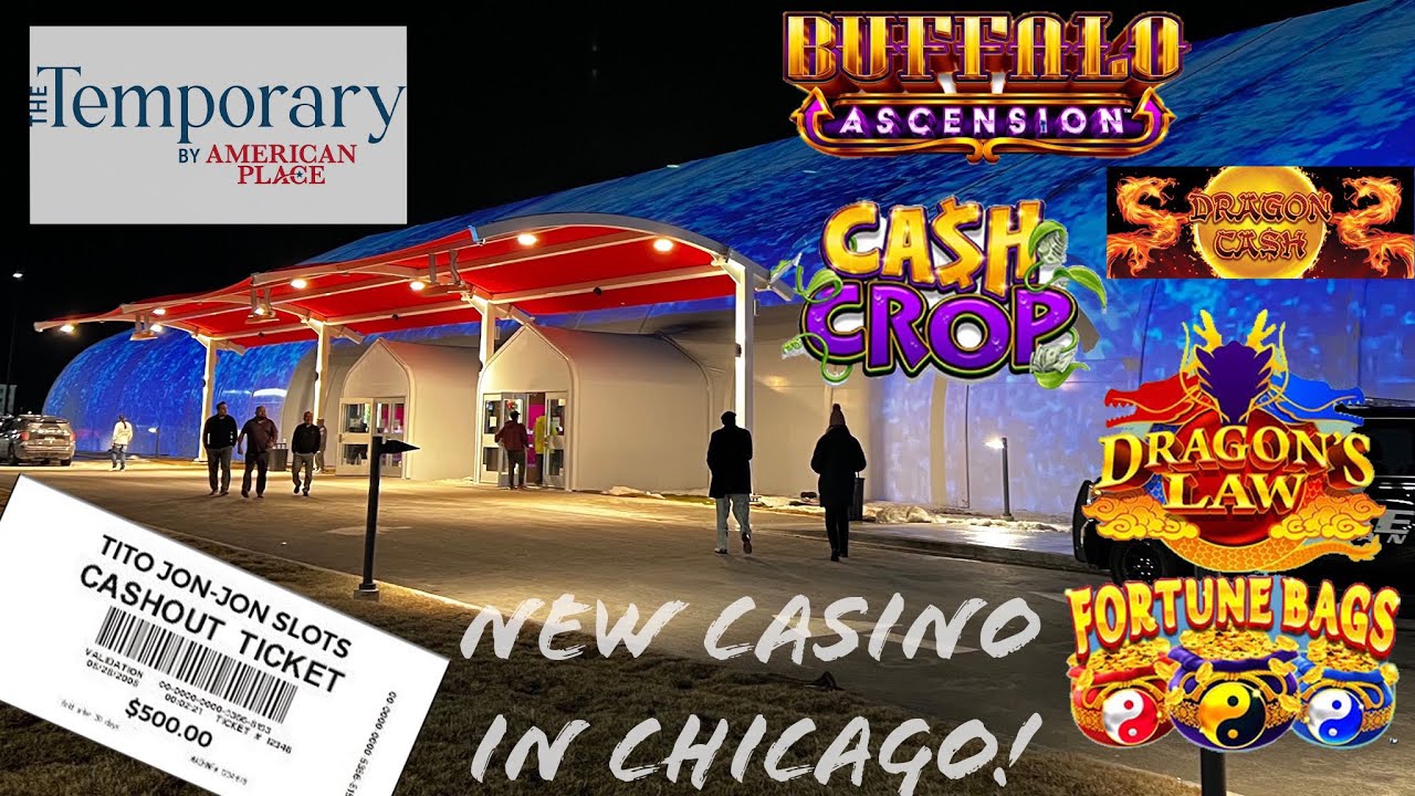 First visit to a NEW Casino near Chicago, The Temporary by American...