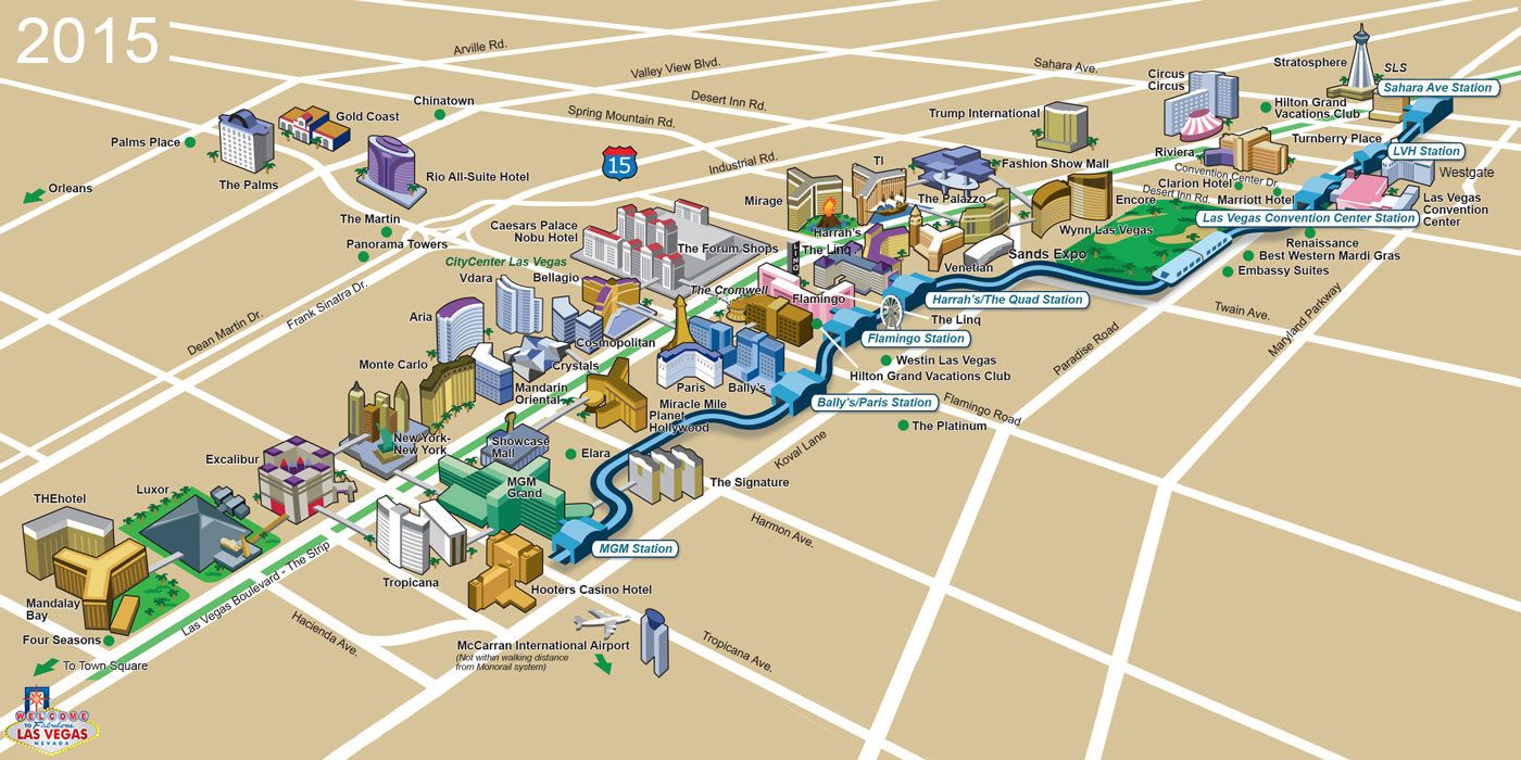 Las Vegas strip map 2017 | Casinos | Hotels | Attractions🌞 Experimente ...