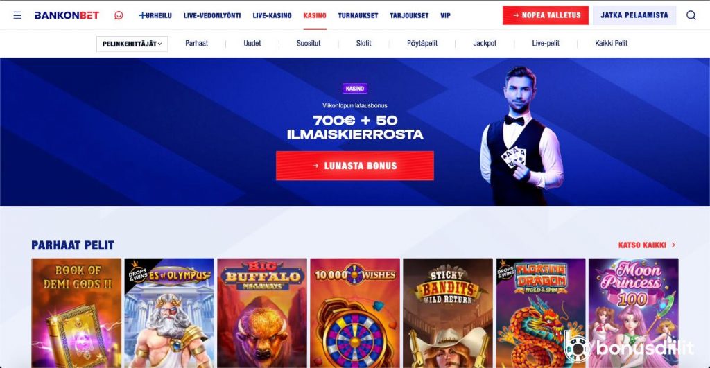 BankonBet Casino - 100% NON STICKY BONUS 500e ASTI!