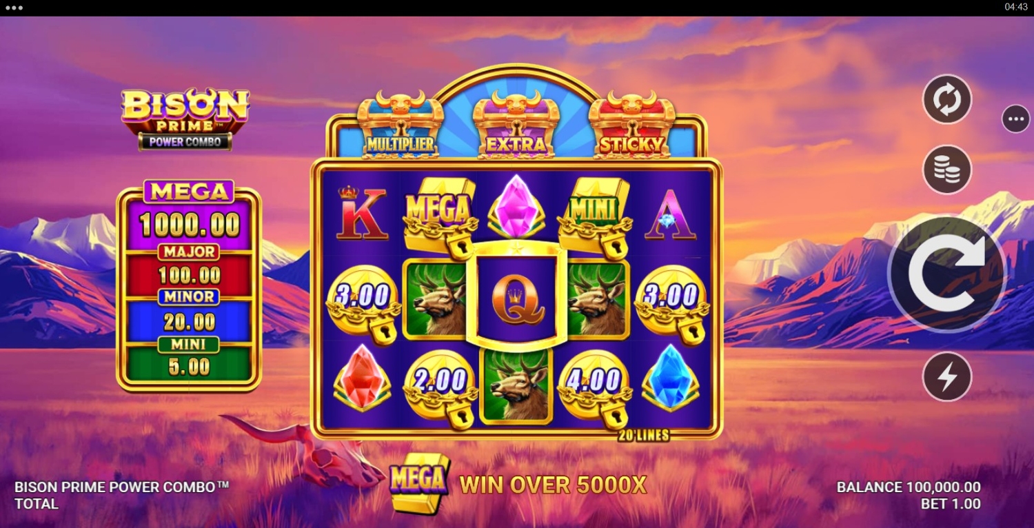 Bison Prime Power Combo Demo Play Free Slot Game
