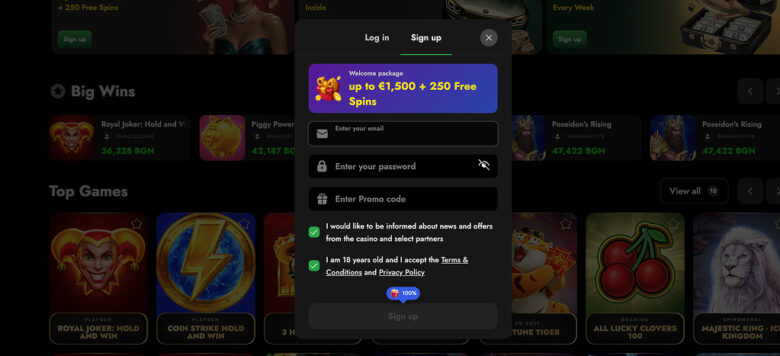 OscarSpin Casino - Grab the offer - 100% up to €1500 + 250 FS