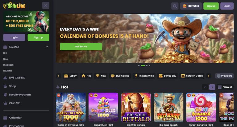 Обзор Spinline | турниры до €500,000 🎰 | kasiino.com