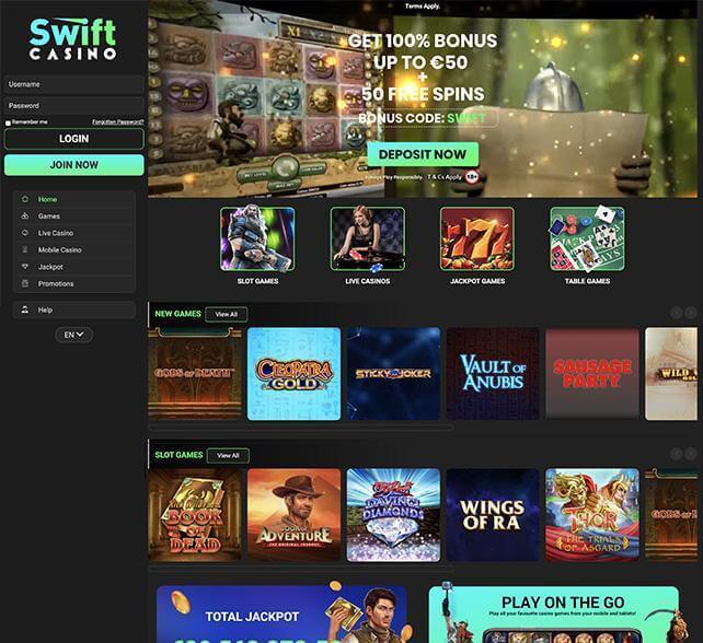 Get Up to $/€100 and 50 Bonus Spins at Swift Casino Today - Minimum ...