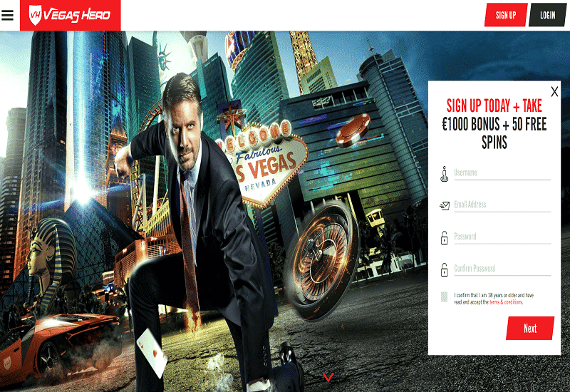 Vegas Hero Casino Bonus And Review News - 100% Up To €200 + 50FS