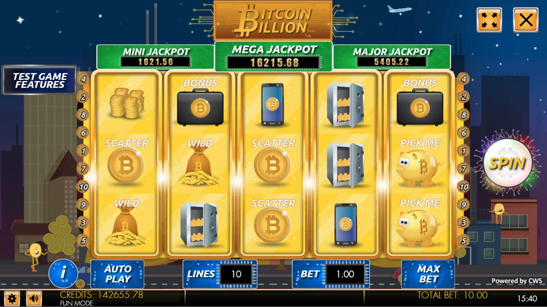 Start your online bitcoin casino with this bitcoin themed slot game ...