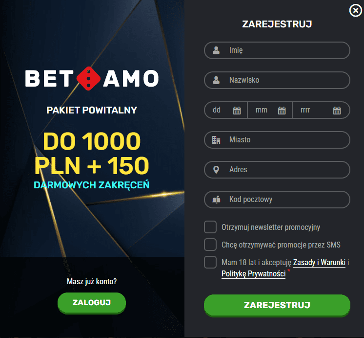 BetAmo Polska - Kasyno BetAmo dla polskich graczy: Zaloguj się do ...