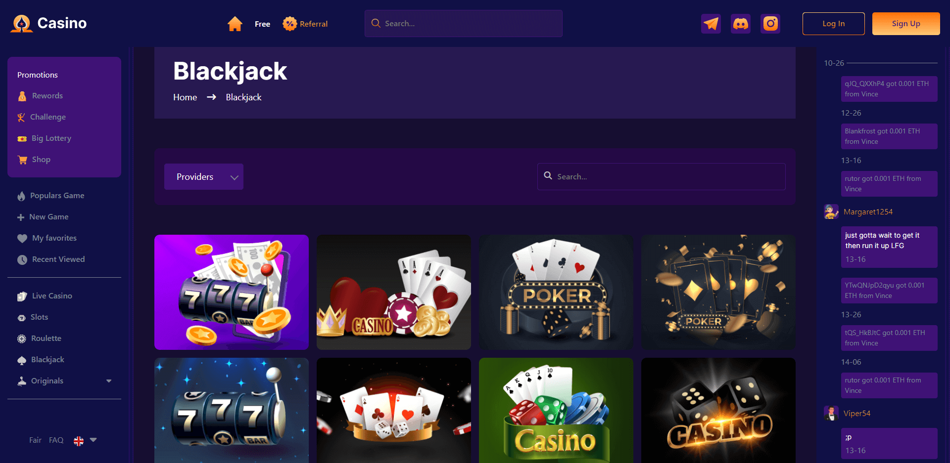 Casino & Gambling & HTML Template