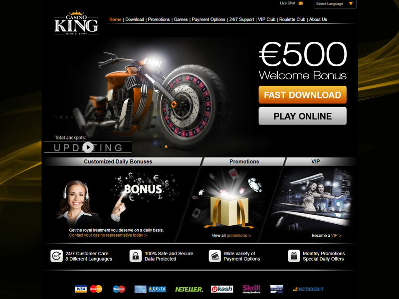 Casino King review, bonuses list, special offers