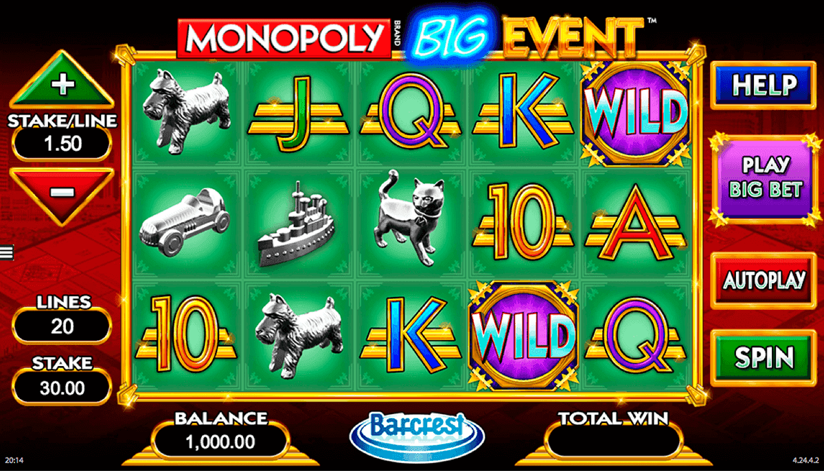 Monopoly Big Event Slot Free Play Online Casino Slots [No Download]
