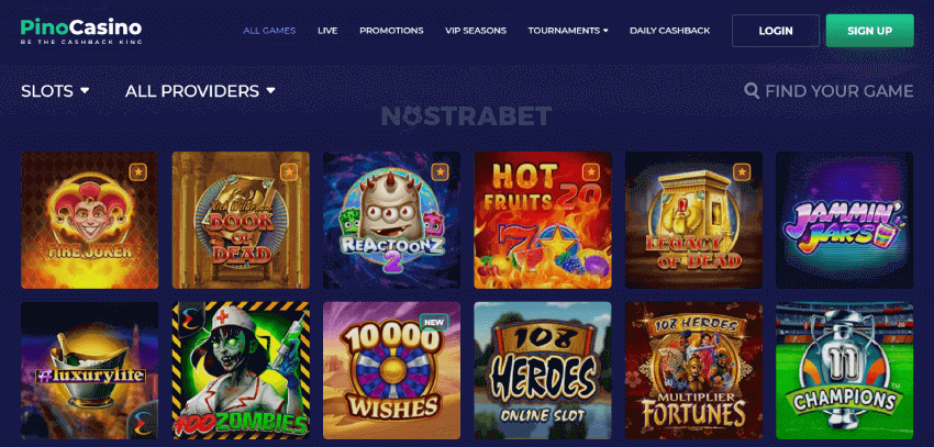 Pino Casino Review - Slots, Live Dealers + Pros & Cons (2025)