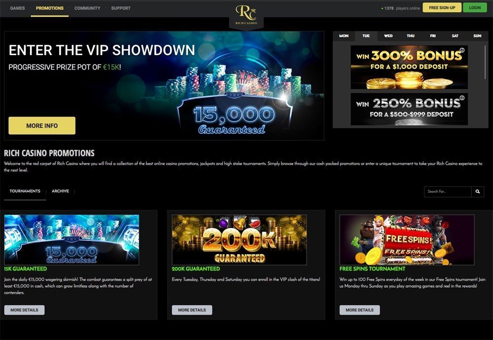 Rich Casino review and 🤑 bonuses!