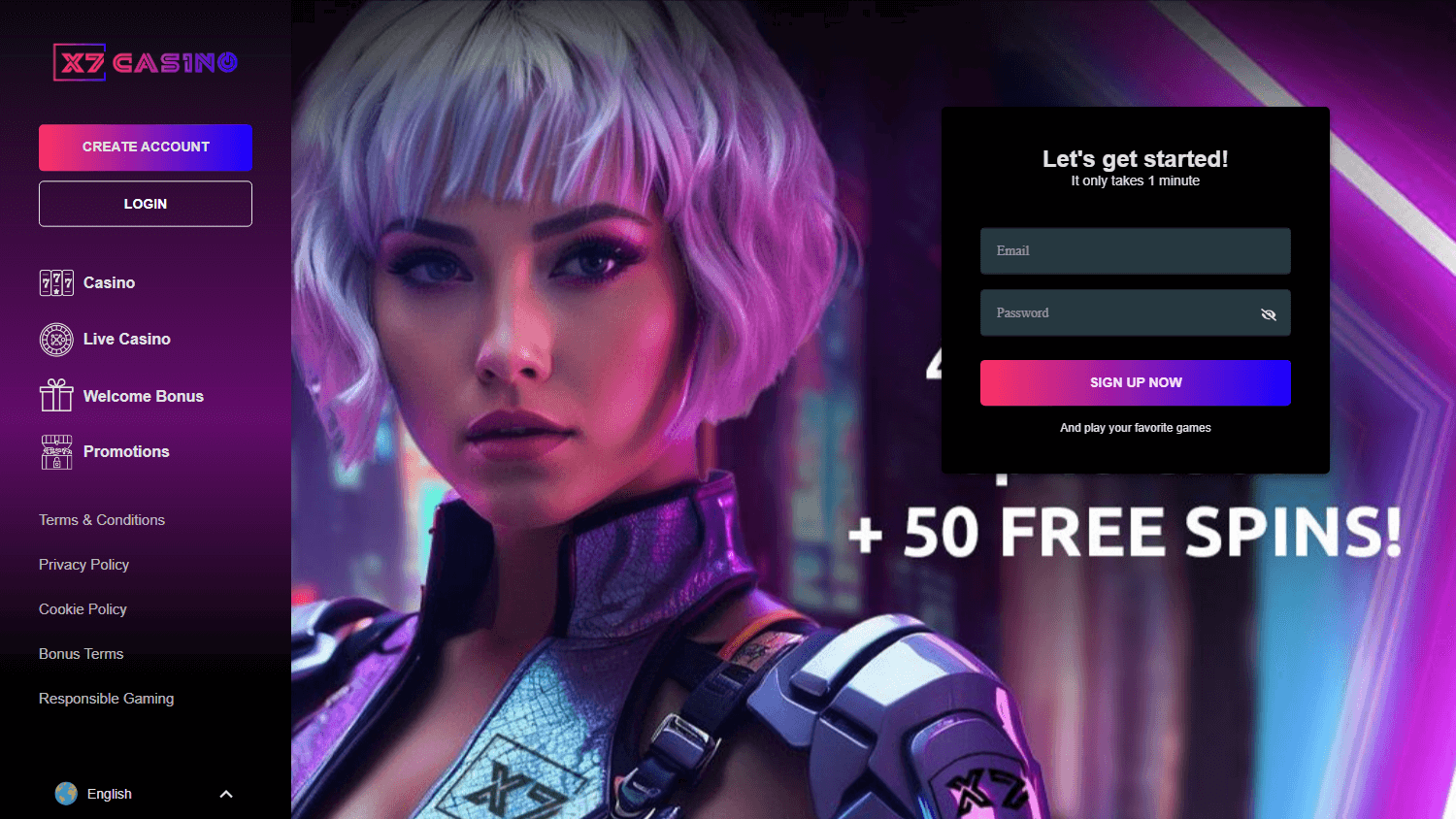 secure BetBoom Casino sign-up offer banner