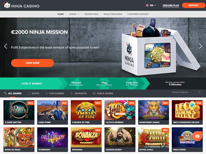 Ninja Casino Online Casino Review
