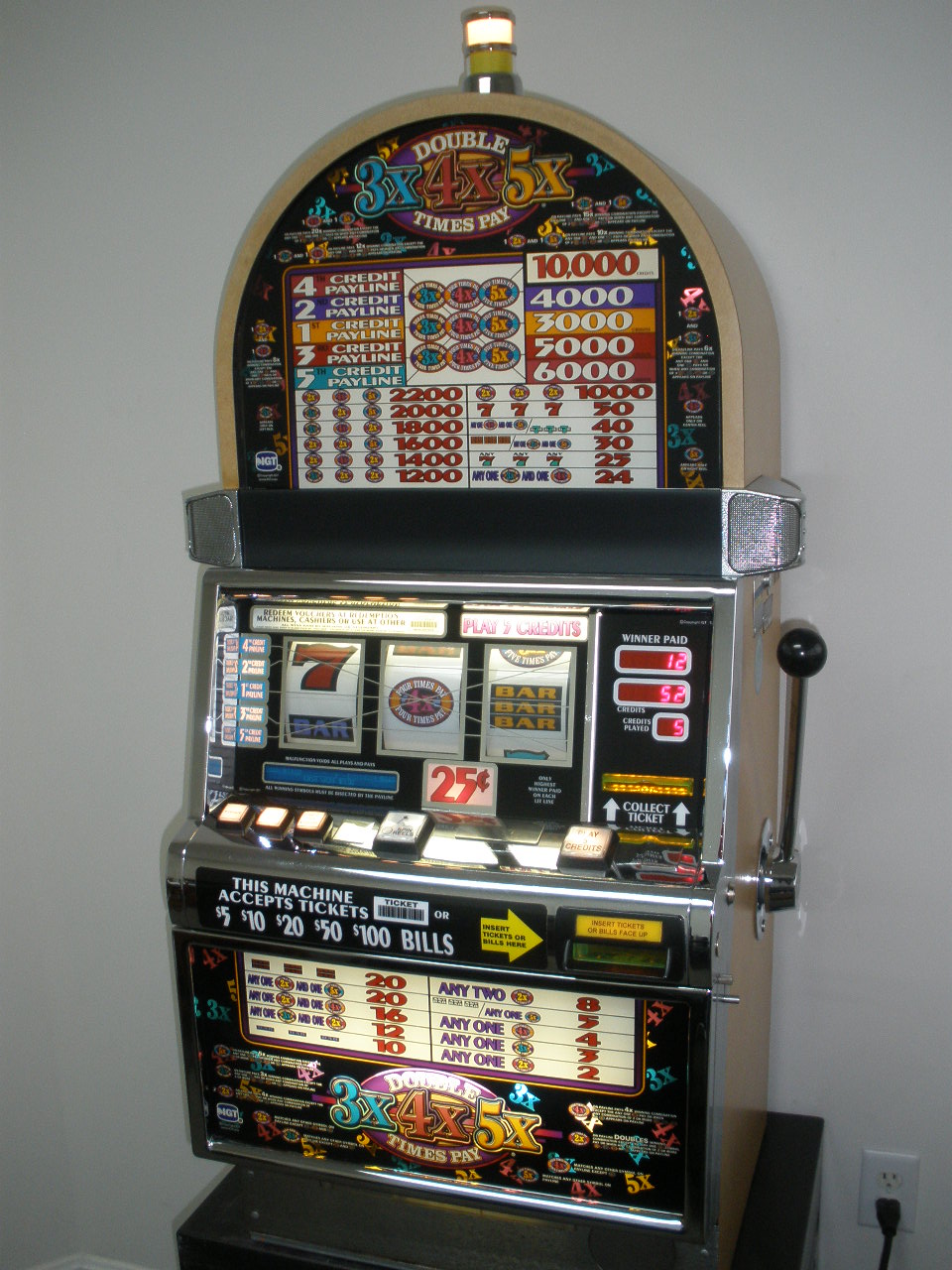 IGT DOUBLE 3X 4X 5X TIMES PAY FIVE LINE S2000 SLOT MACHINE For Sale ...