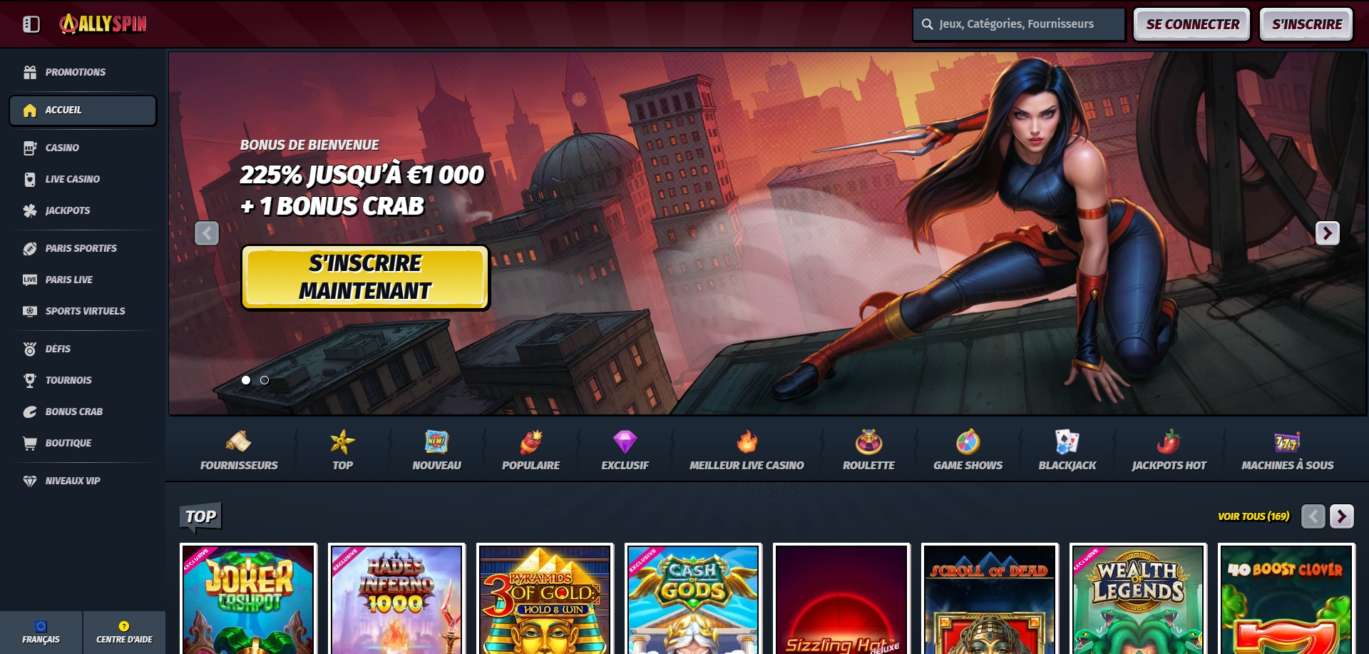Allyspin avis : casino en ligne fiable ou arnaque