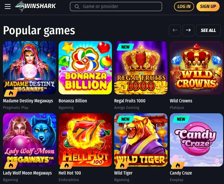WinShark Casino Australia | Sign Up to Play with $4,100 Bonus