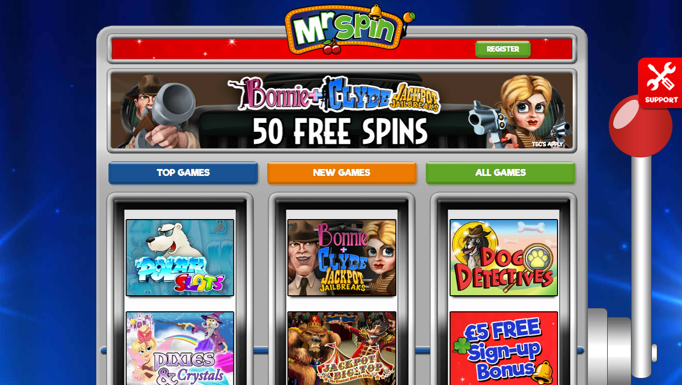 Review of Mr Spin Mobile Casino -- Truly Mobile With 50 Extra Spins Bonus!