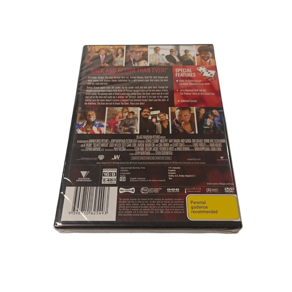 Oceans Thirteen 13 (DVD) Action Crime Heist Las Vegas Casino Buddy R4 ...