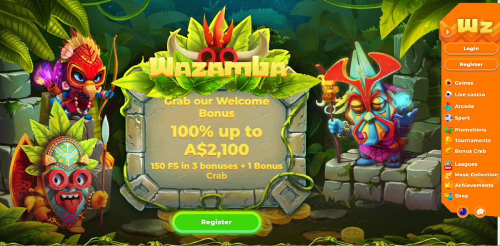 Wazamba Online Casino | Welcome Bonus Up to A$2,100 + 150 FS
